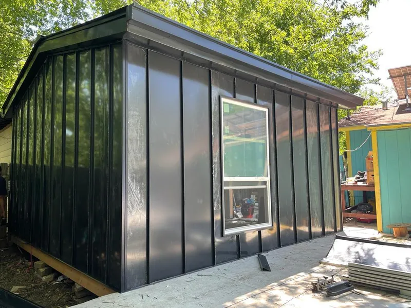 Black standing seam metal wall panels for Metal Roof Installation in Signal Mountain